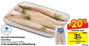 Promoties Gerookt makreelhaasje natuur - Huismerk - Carrefour  - Geldig van 17/04/2024 tot 29/04/2024 bij Carrefour
