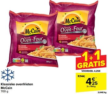 Promotions Klassieke ovenfrieten mccain - Mc Cain - Valide de 17/04/2024 à 29/04/2024 chez Carrefour