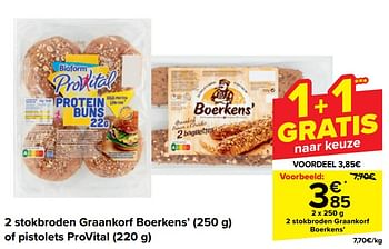 Promoties Stokbroden graankorf boerkens - Boerkens - Geldig van 17/04/2024 tot 29/04/2024 bij Carrefour