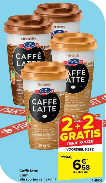 Promoties Caffè latte emmi - Emmi - Geldig van 17/04/2024 tot 29/04/2024 bij Carrefour