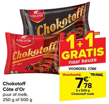 Promoties Chokotoff côte d`or - Cote D'Or - Geldig van 17/04/2024 tot 29/04/2024 bij Carrefour