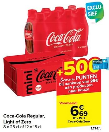 Promoties Coca-cola regular, light of zero - Coca Cola - Geldig van 17/04/2024 tot 29/04/2024 bij Carrefour