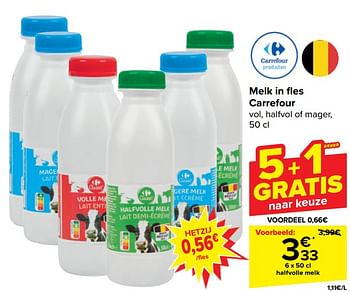 Promotions Melk in fles carrefour - Produit maison - Carrefour  - Valide de 17/04/2024 à 29/04/2024 chez Carrefour