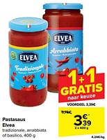 Promoties Pastasaus elvea - Elvea - Geldig van 17/04/2024 tot 29/04/2024 bij Carrefour