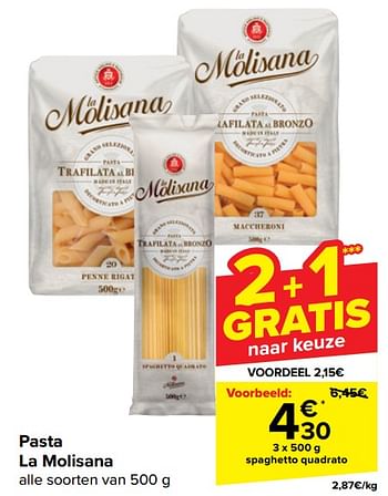 Promoties Spaghetto quadrato - La Molisana - Geldig van 17/04/2024 tot 29/04/2024 bij Carrefour