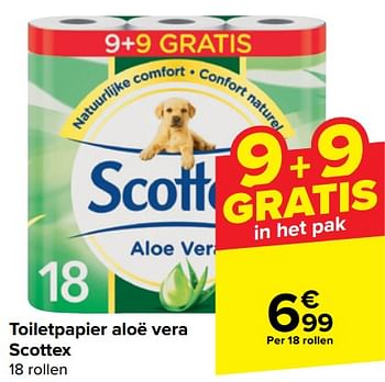 Promotions Toiletpapier aloë vera scottex - Scottex - Valide de 17/04/2024 à 29/04/2024 chez Carrefour