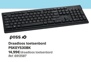 Promoties Draadloos toetsenbord pskey530bk - Poss - Geldig van 17/04/2024 tot 29/04/2024 bij Carrefour