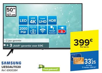 Promotions Samsung led tv ue50au7020 - Samsung - Valide de 17/04/2024 à 29/04/2024 chez Carrefour