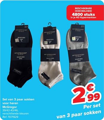 Promotions Set van 3 paar sokken voor heren mcgregor - Mc Gregor - Valide de 17/04/2024 à 29/04/2024 chez Carrefour