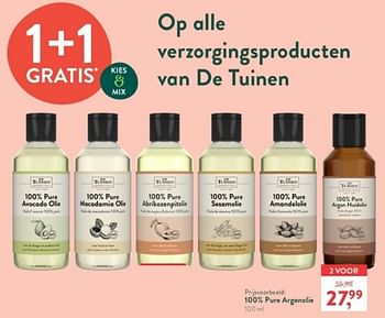 Promoties 100% pure arganolie - De Tuinen - Geldig van 15/04/2024 tot 21/04/2024 bij Holland & Barret