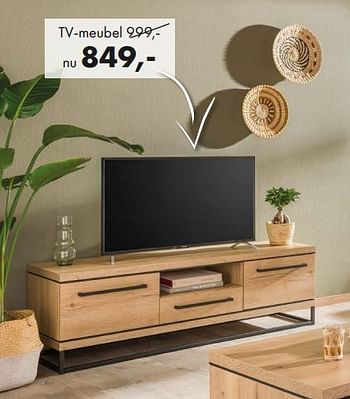 Promoties Tv meubel - Huismerk - Woonsquare - Geldig van 15/04/2024 tot 20/04/2024 bij Woonsquare