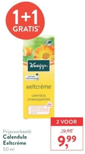 Promoties Calendula eeltcrème - Kneipp - Geldig van 15/04/2024 tot 21/04/2024 bij Holland & Barret
