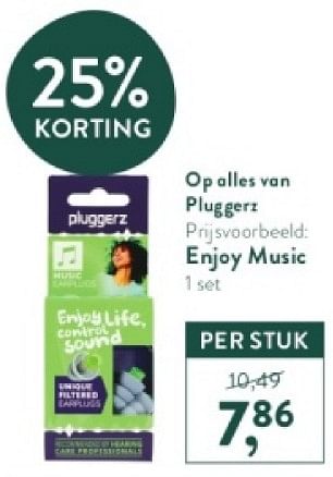 Promoties Enjoy music - Pluggerz - Geldig van 15/04/2024 tot 21/04/2024 bij Holland & Barret