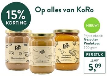 Promoties Gezouten pindakaas - KoRo - Geldig van 15/04/2024 tot 21/04/2024 bij Holland & Barret