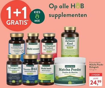 Promoties Matcha poeder biclogisch - Huismerk - Holland & Barrett - Geldig van 15/04/2024 tot 21/04/2024 bij Holland & Barret