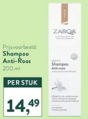 Promoties Shampoo anti roos - Zarqa - Geldig van 15/04/2024 tot 21/04/2024 bij Holland & Barret