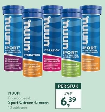 Promotions Sport citroen limoen - Nuun - Valide de 15/04/2024 à 21/04/2024 chez Holland & Barret