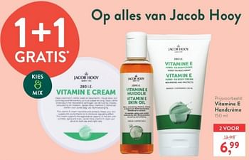 Promoties Vitamine e handeréme - Jacob Hooy - Geldig van 15/04/2024 tot 21/04/2024 bij Holland & Barret