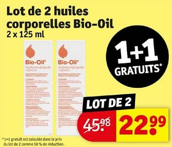 Promoties Lot de 2 huiles corporelles bio-oil - Bio-Oil - Geldig van 16/04/2024 tot 21/04/2024 bij Kruidvat