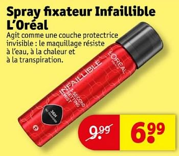 Promoties Spray fixateur infaillible l’oréal - L'Oreal Paris - Geldig van 16/04/2024 tot 21/04/2024 bij Kruidvat