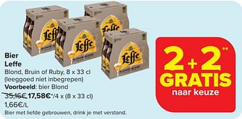 Promotions Bier leffe - Leffe - Valide de 17/04/2024 à 23/04/2024 chez Carrefour