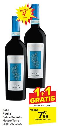 Puglia salice salento nostre terre rood-Rode wijnen