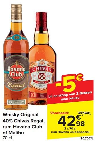 Promoties Rum havana club especial - Huismerk - Carrefour  - Geldig van 17/04/2024 tot 23/04/2024 bij Carrefour