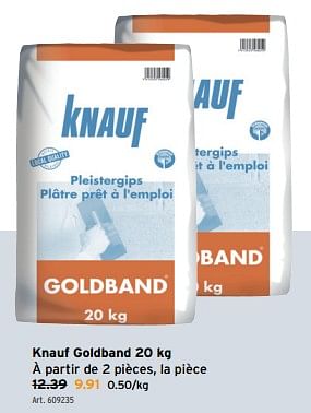 Promotions Knauf goldband - Knauf - Valide de 10/04/2024 à 23/04/2024 chez Gamma