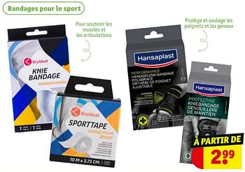 Promoties Bandages pour le sport - Huismerk - Kruidvat - Geldig van 16/04/2024 tot 21/04/2024 bij Kruidvat