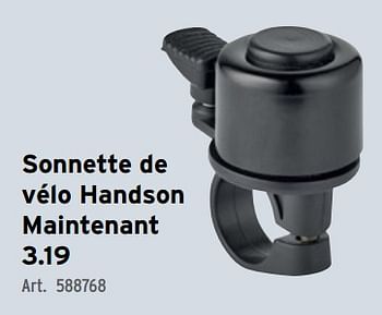Promoties Sonnette de vélo handson - Handson - Geldig van 10/04/2024 tot 23/04/2024 bij Gamma