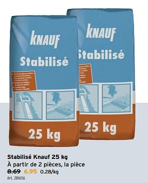 Promoties Stabilisé knauf - Knauf - Geldig van 10/04/2024 tot 23/04/2024 bij Gamma