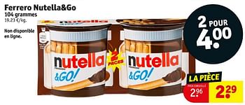 Promotions Ferrero nutella+go - Ferrero - Valide de 16/04/2024 à 21/04/2024 chez Kruidvat