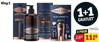 Promoties King c huile à barbe - Gillette - Geldig van 16/04/2024 tot 21/04/2024 bij Kruidvat