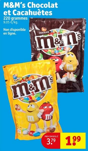 Promoties M+m’s chocolat et cacahuètes - M&M 's - Geldig van 16/04/2024 tot 21/04/2024 bij Kruidvat