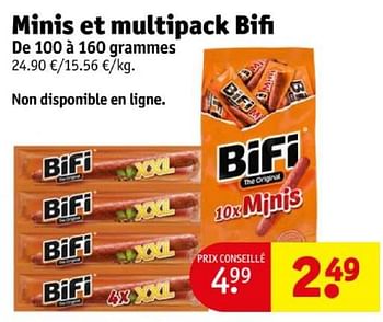 Promoties Minis et multipack bifi - Bifi - Geldig van 16/04/2024 tot 21/04/2024 bij Kruidvat