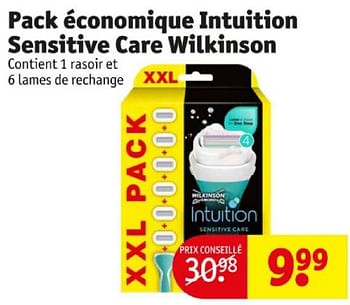 Promoties Pack économique intuition sensitive care wilkinson - Wilkinson - Geldig van 16/04/2024 tot 21/04/2024 bij Kruidvat