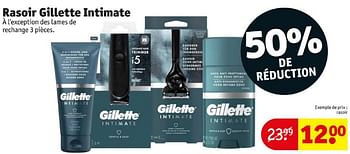 Promotions Rasoir gillette intimate - Gillette - Valide de 16/04/2024 à 21/04/2024 chez Kruidvat