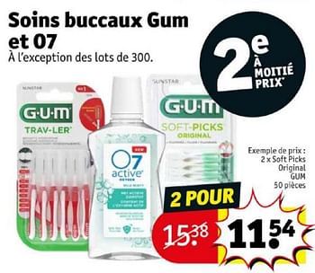 Promoties Soft picks original gum - GUM - Geldig van 16/04/2024 tot 21/04/2024 bij Kruidvat