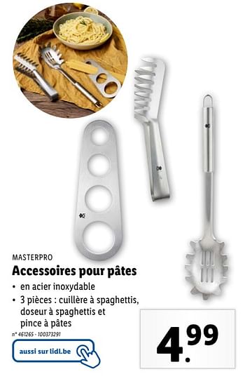 Promoties Accessoires pour pâtes - MasterPro - Geldig van 17/04/2024 tot 23/04/2024 bij Lidl