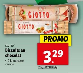 Promoties Biscuits au chocolat - Giotto - Geldig van 17/04/2024 tot 23/04/2024 bij Lidl