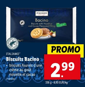 Promoties Biscuits bacino - Italiamo - Geldig van 17/04/2024 tot 23/04/2024 bij Lidl