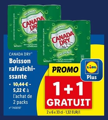 Promoties Boisson rafraîchissante - Canada Dry - Geldig van 17/04/2024 tot 23/04/2024 bij Lidl
