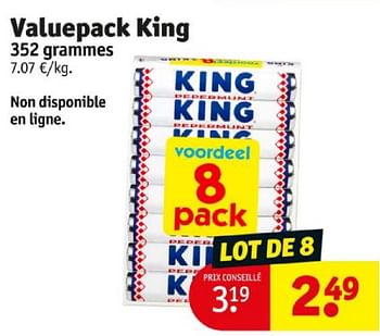 Promoties Valuepack king - King - Geldig van 16/04/2024 tot 21/04/2024 bij Kruidvat