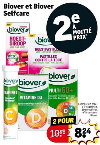 Promotions Vitamine c effervescents biover - Biover - Valide de 16/04/2024 à 21/04/2024 chez Kruidvat