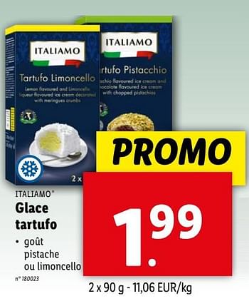 Promoties Glace tartufo - Italiamo - Geldig van 17/04/2024 tot 23/04/2024 bij Lidl