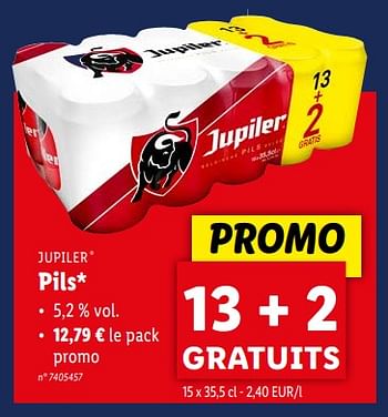 Promoties Pils - Jupiler - Geldig van 17/04/2024 tot 23/04/2024 bij Lidl