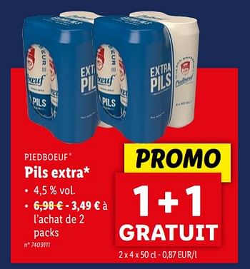 Promoties Pils extra - Piedbœuf - Geldig van 17/04/2024 tot 23/04/2024 bij Lidl