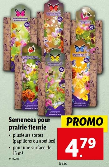 Promotions Semences pour prairie fleurie - Produit maison - Lidl - Valide de 17/04/2024 à 23/04/2024 chez Lidl
