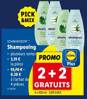 Promoties Shampooing - Schwarzkopf - Geldig van 17/04/2024 tot 23/04/2024 bij Lidl