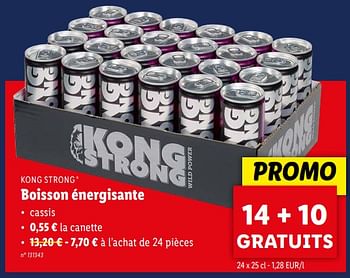 Promoties Boisson énergisante - Kong Strong - Geldig van 17/04/2024 tot 23/04/2024 bij Lidl